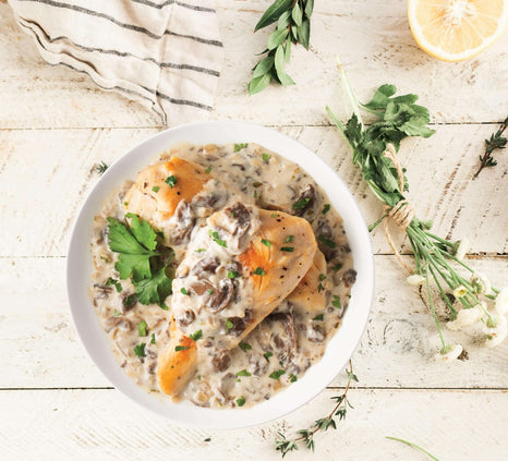 Sous-Vide Creamy Chicken with Mushrooms